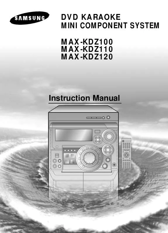 Mode d'emploi SAMSUNG MAX-KD100