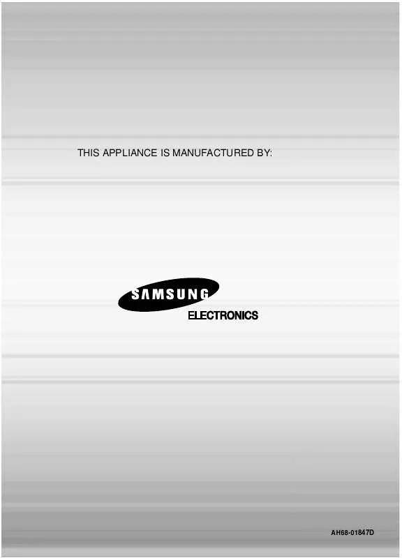 Mode d'emploi SAMSUNG MAX-KT85