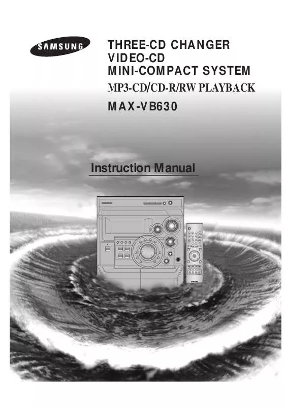 Mode d'emploi SAMSUNG MAX-VB630