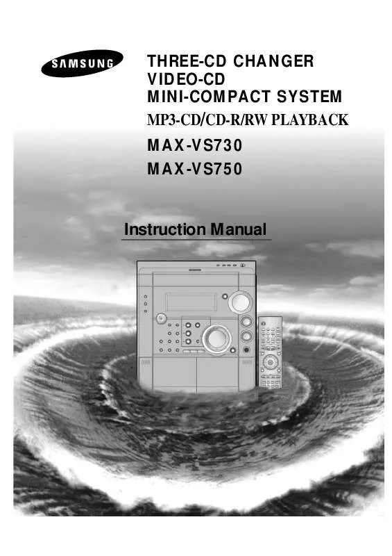 Mode d'emploi SAMSUNG MAX-VS730