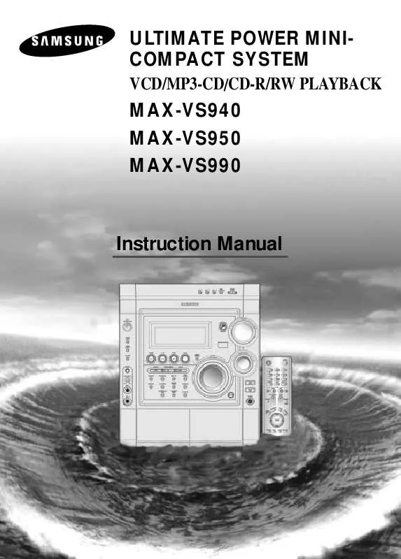 Mode d'emploi SAMSUNG MAX-VS940