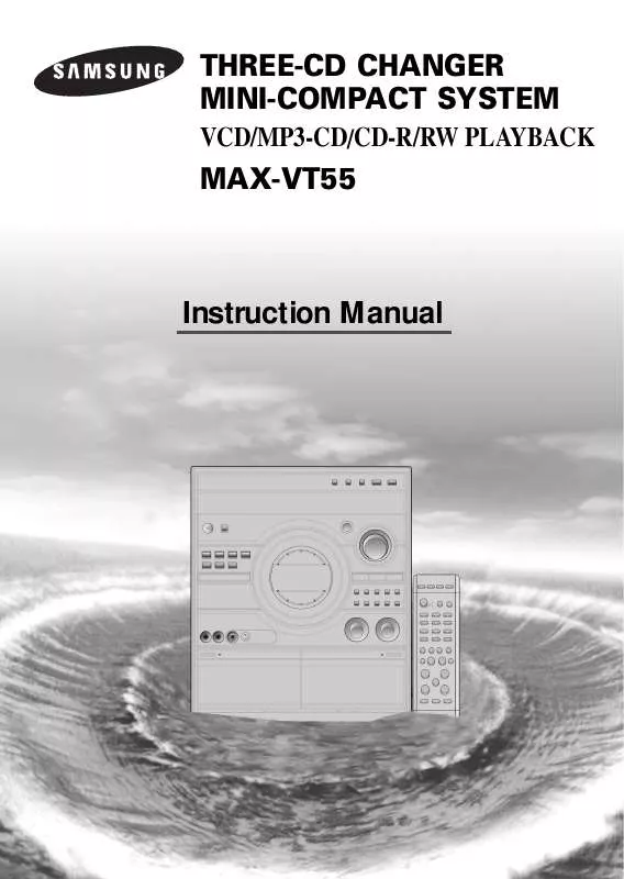 Mode d'emploi SAMSUNG MAX-VT55