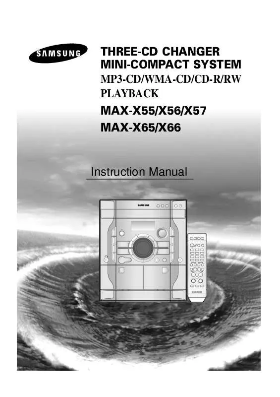 Mode d'emploi SAMSUNG MAX-X55