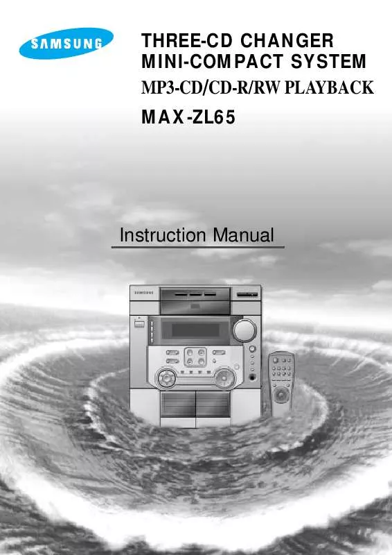 Mode d'emploi SAMSUNG MAX-ZL65