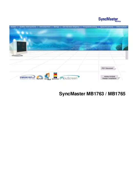 Mode d'emploi SAMSUNG MB1763