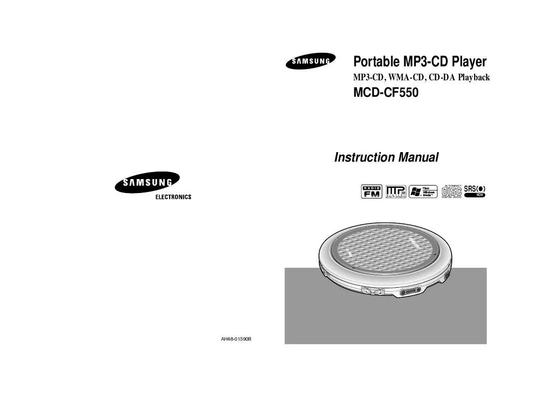 Mode d'emploi SAMSUNG MCD-CF550