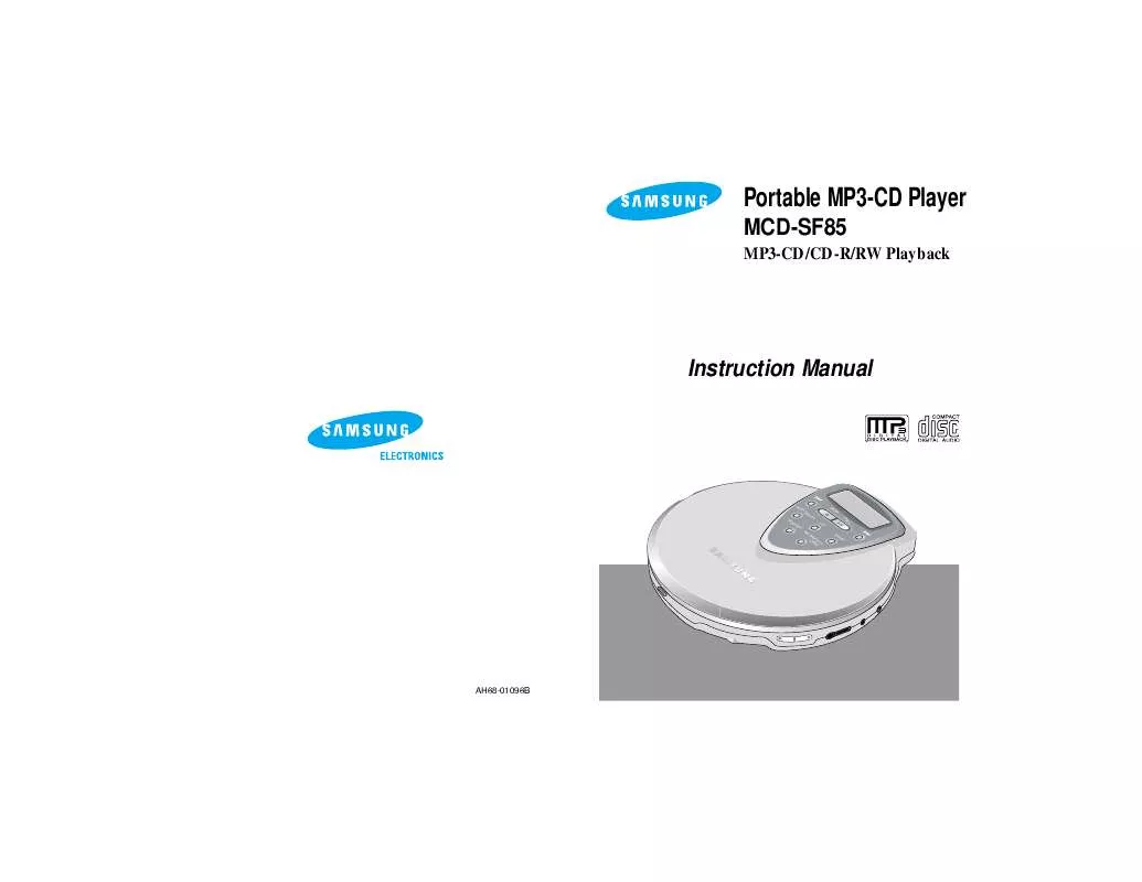 Mode d'emploi SAMSUNG MCD-SF85