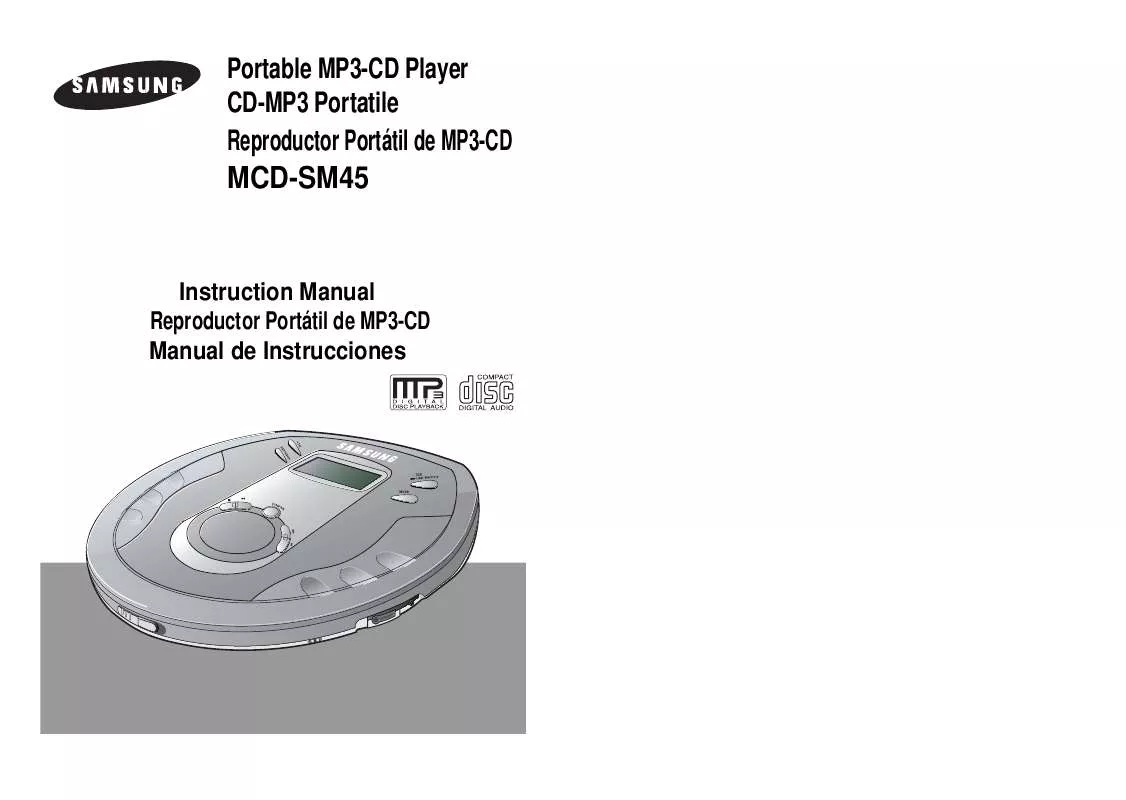 Mode d'emploi SAMSUNG MCD-SM45