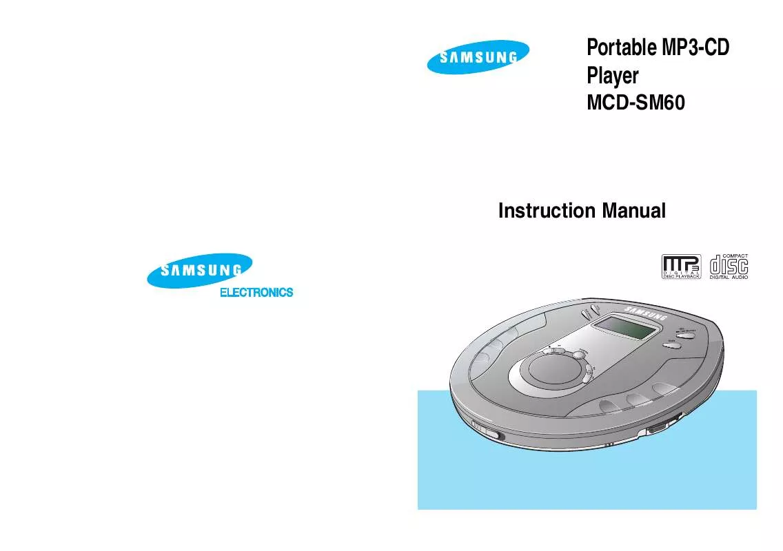 Mode d'emploi SAMSUNG MCD-SM60