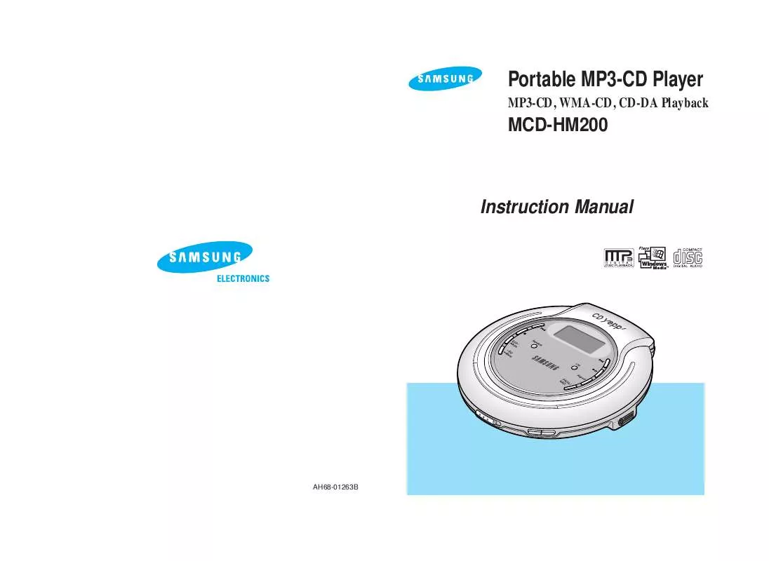 Mode d'emploi SAMSUNG MCD-HM200H