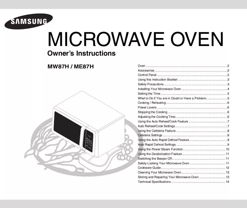 Mode d'emploi SAMSUNG ME87H