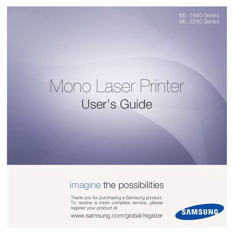 Mode d'emploi SAMSUNG ML-2240/XAA