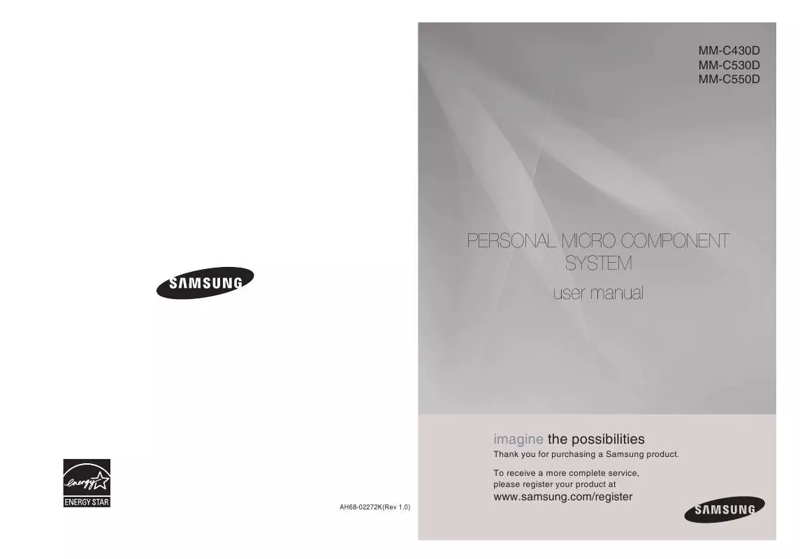 Mode d'emploi SAMSUNG MM-C530D