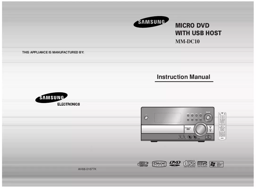 Mode d'emploi SAMSUNG MM-DC10