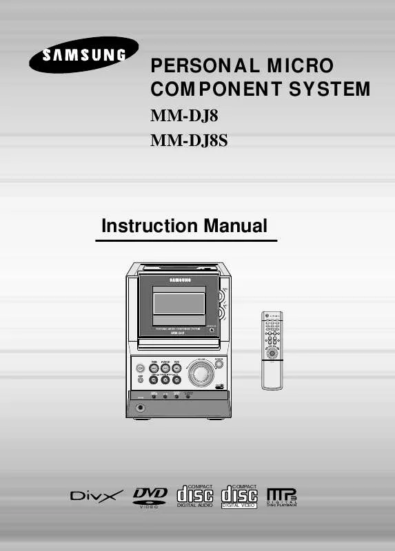 Mode d'emploi SAMSUNG MM-DJ8