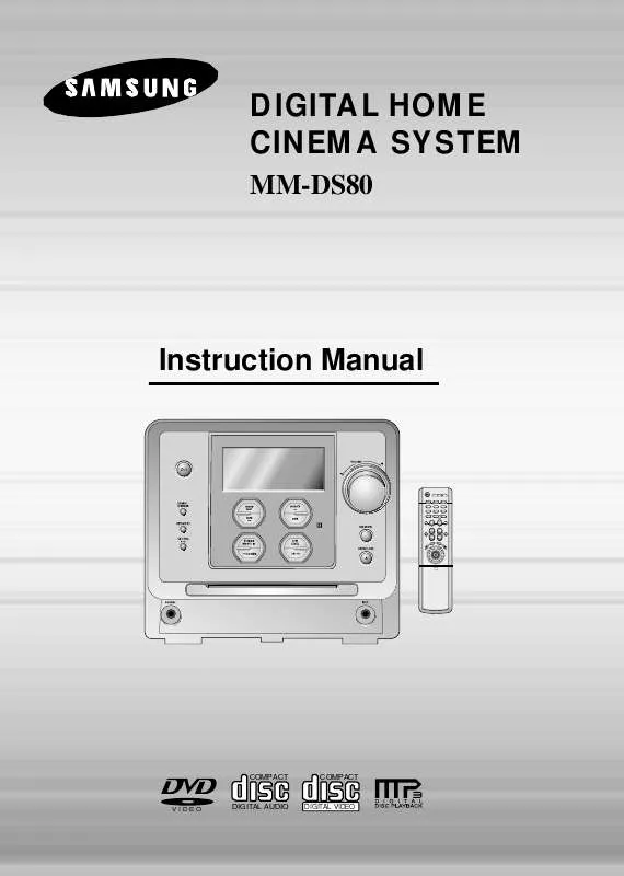 Mode d'emploi SAMSUNG MM-DS80