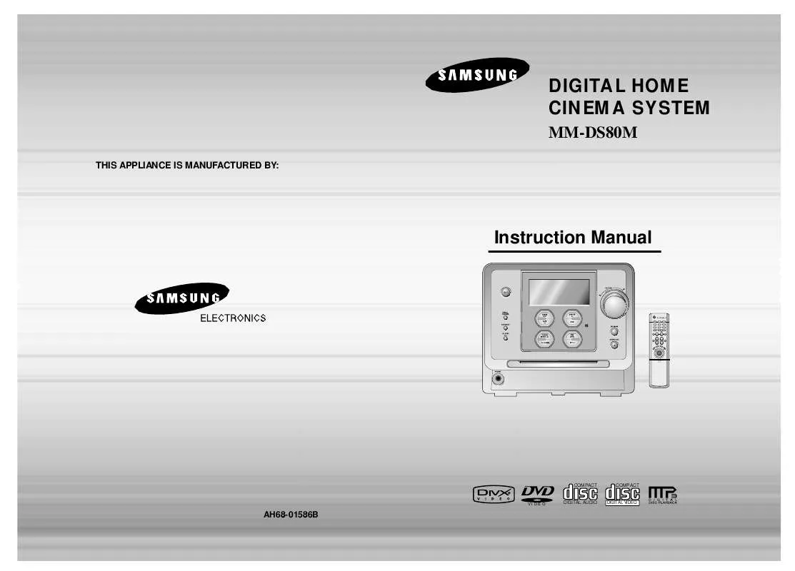 Mode d'emploi SAMSUNG MM-DS80M