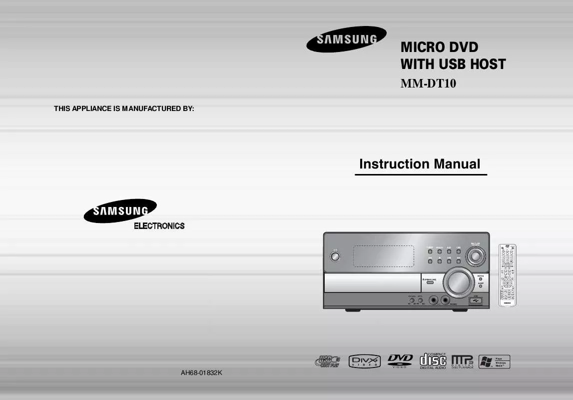 Mode d'emploi SAMSUNG MM-DT10