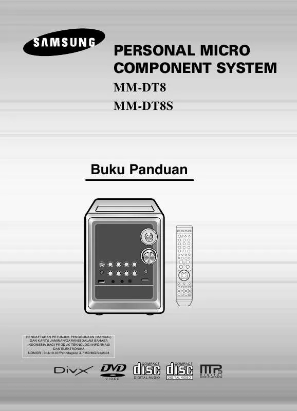 Mode d'emploi SAMSUNG MM-DT8T