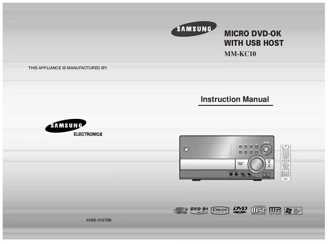 Mode d'emploi SAMSUNG MM-KC10