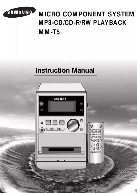 Mode d'emploi SAMSUNG MM-T5R