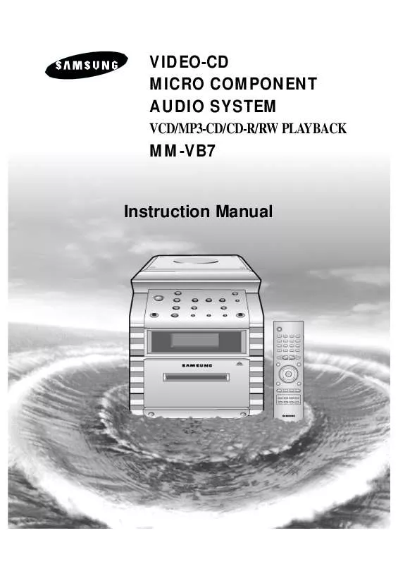 Mode d'emploi SAMSUNG MM-VB7