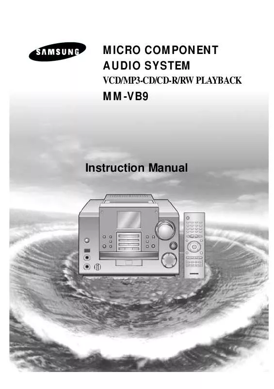 Mode d'emploi SAMSUNG MM-VB9