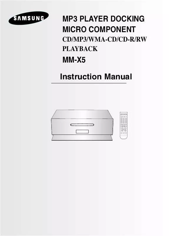 Mode d'emploi SAMSUNG MM-X55