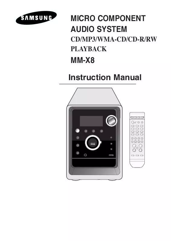 Mode d'emploi SAMSUNG MM-X8R