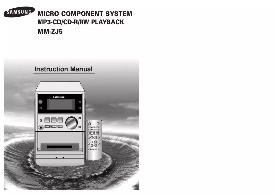 Mode d'emploi SAMSUNG MM-ZJ5