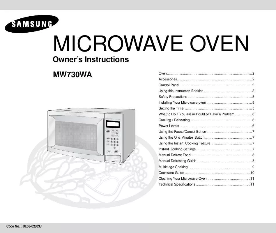 Mode d'emploi SAMSUNG MW730WA