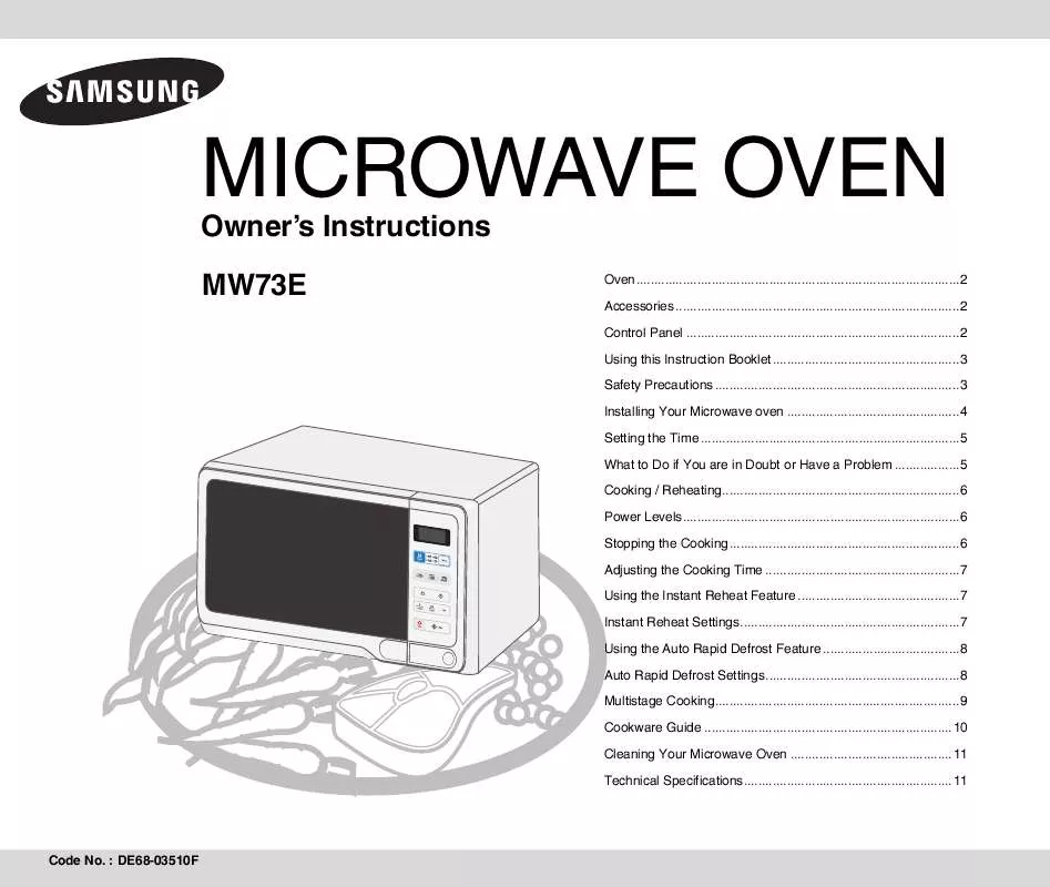 Mode d'emploi SAMSUNG MW73E-S