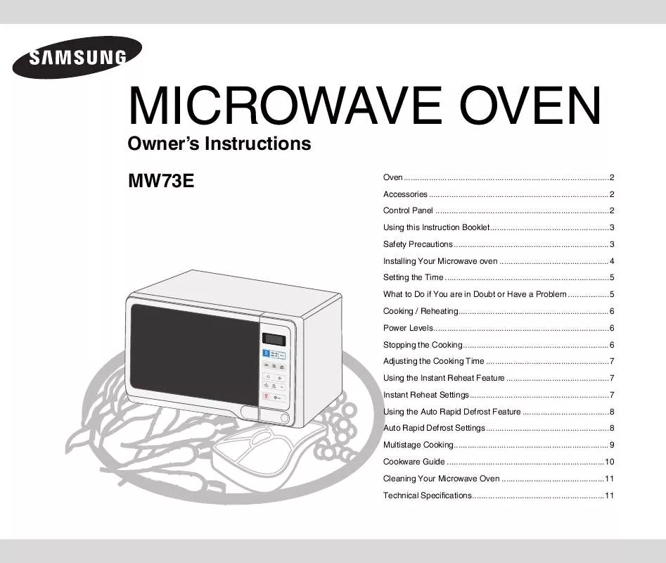 Mode d'emploi SAMSUNG MW73E