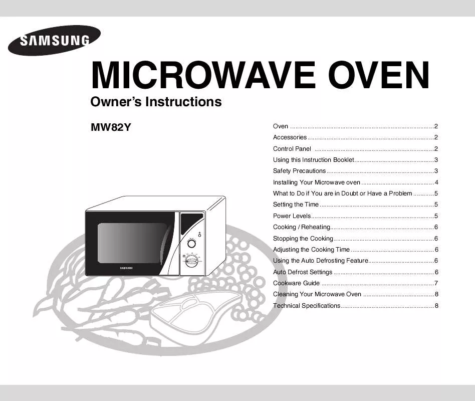 Mode d'emploi SAMSUNG MW82Y