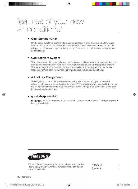 Mode d'emploi SAMSUNG ND022QHXEA