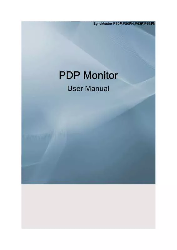 Mode d'emploi SAMSUNG P63FN