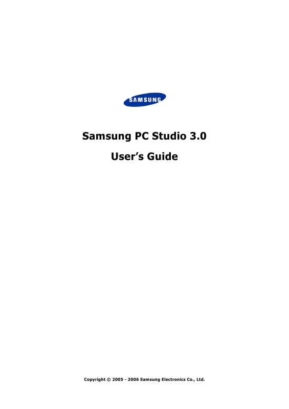 Mode d'emploi SAMSUNG PC STUDIO 3.0