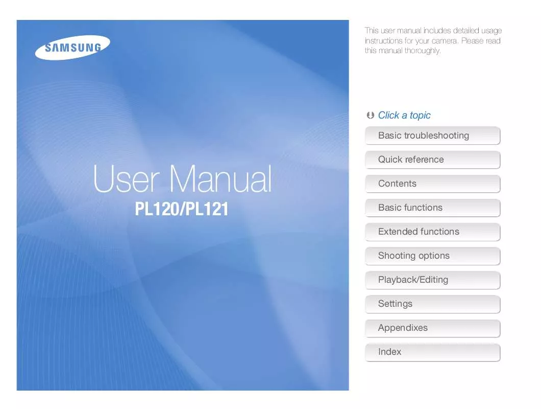 Mode d'emploi SAMSUNG PL121