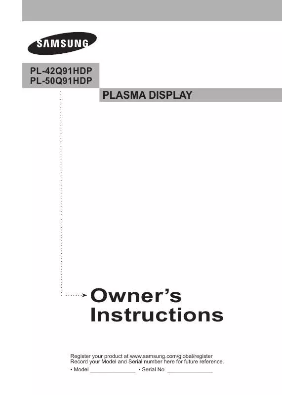 Mode d'emploi SAMSUNG PL42Q91HD