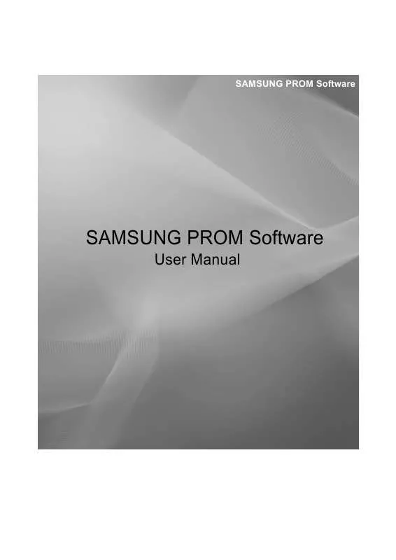 Mode d'emploi SAMSUNG PROM