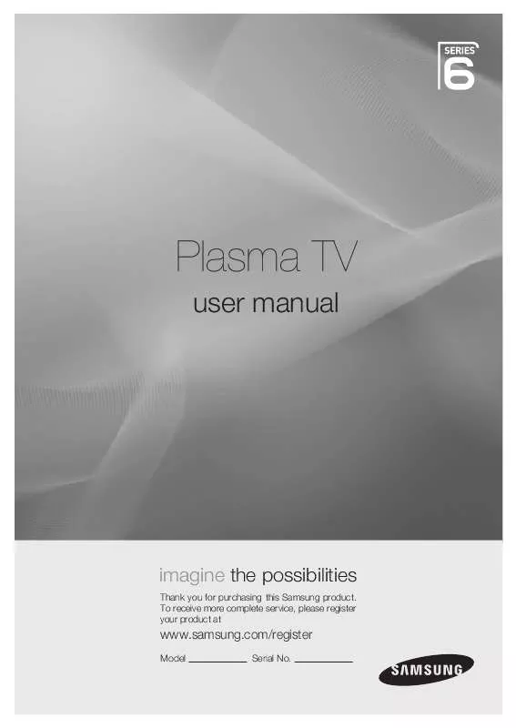 Mode d'emploi SAMSUNG PS50B650S1R