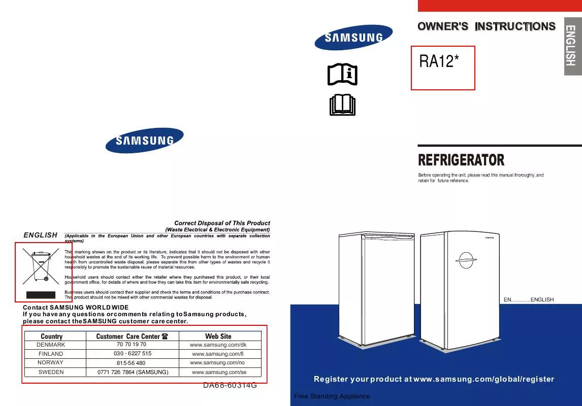 Mode d'emploi SAMSUNG RA12CCSWQN