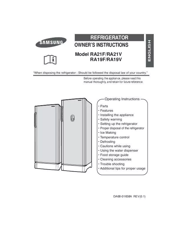 Mode d'emploi SAMSUNG RA19FCSW