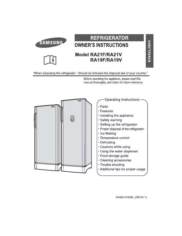 Mode d'emploi SAMSUNG RA21FASS