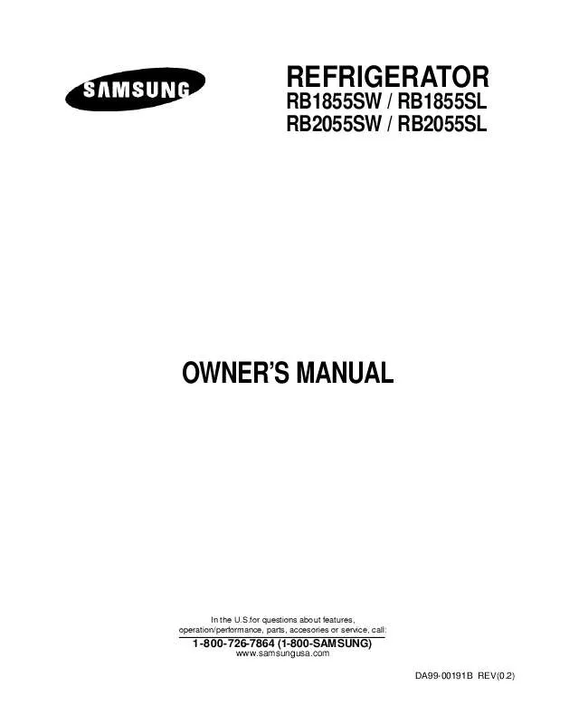 Mode d'emploi SAMSUNG RB1844SW