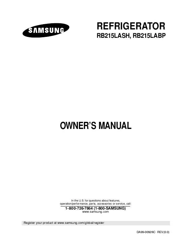 Mode d'emploi SAMSUNG RB215LASH