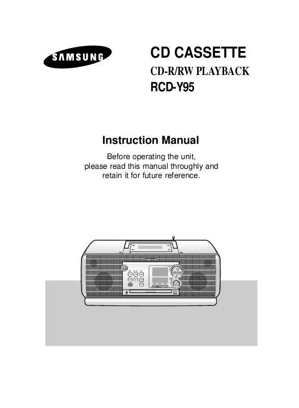 Mode d'emploi SAMSUNG RCD-Y95