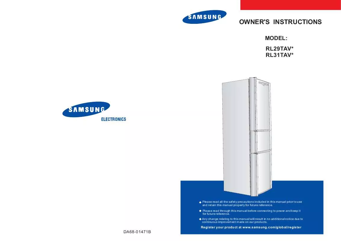 Mode d'emploi SAMSUNG RL31TAVS