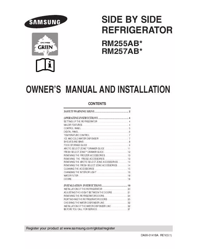 Mode d'emploi SAMSUNG RM257ABBP-XAA