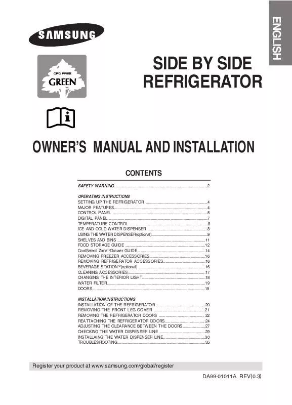 Mode d'emploi SAMSUNG RS21DJSM